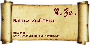 Matisz Zsófia névjegykártya