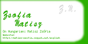 zsofia matisz business card