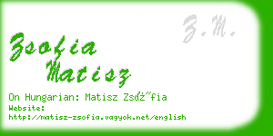 zsofia matisz business card